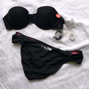 PINK vs swim bottoms with NWT top